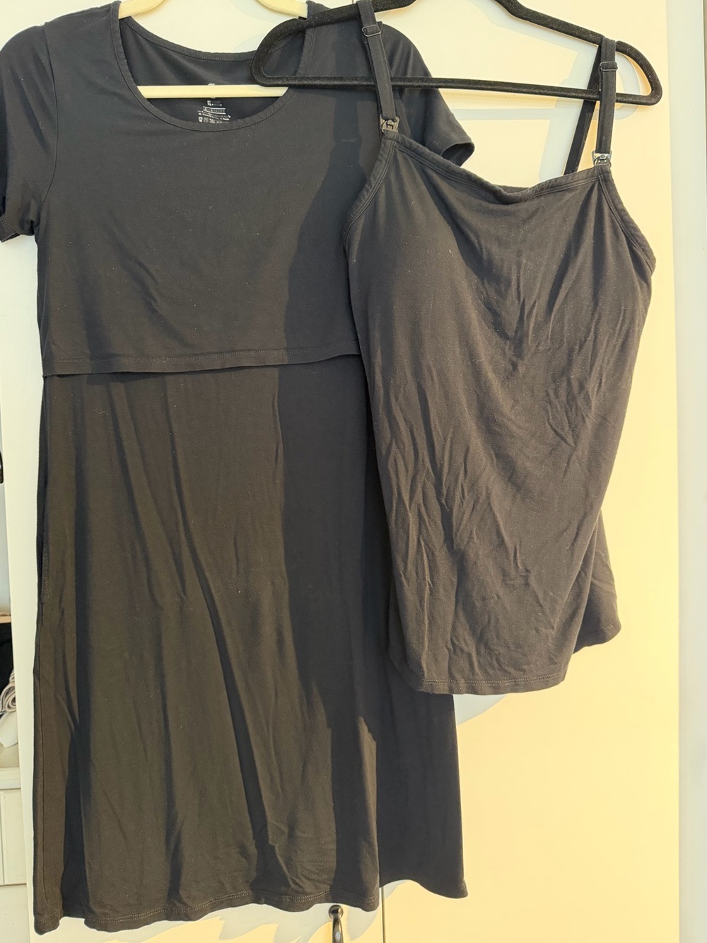 Kindred Bravely Black Nursing Midi Dress and Black Nursing Tank bundle